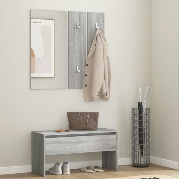 Berkfield Hallway Furniture Set Grey Sonoma Engineered Wood