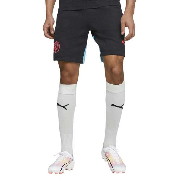 Puma Mens Casuals Elasticated Manchester City FC Football Shorts - Dark Navy - 