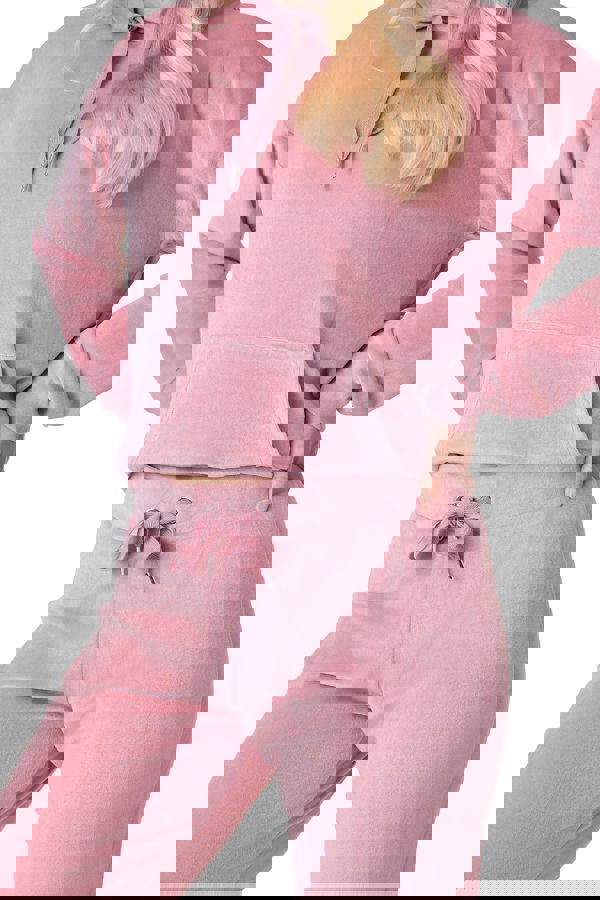 Camille Pink Supersoft Velour Loungewear Pyjama Set