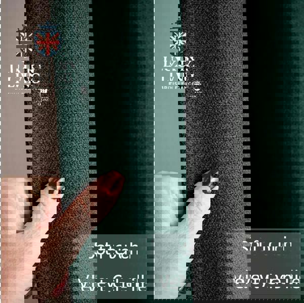 Luxury Living Velvet Chenille Thermal Fleece Lined Single Eyelet Door Curtain