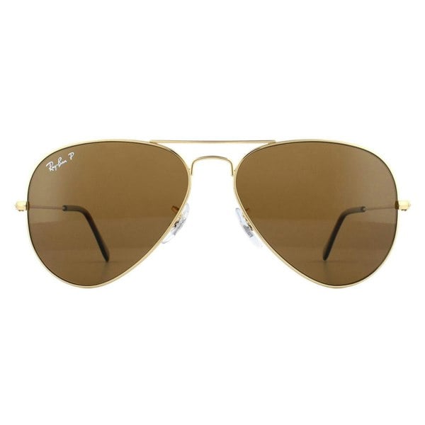 Ray-Ban Sunglasses Aviator 3025 Gold Brown Polarized 001/57