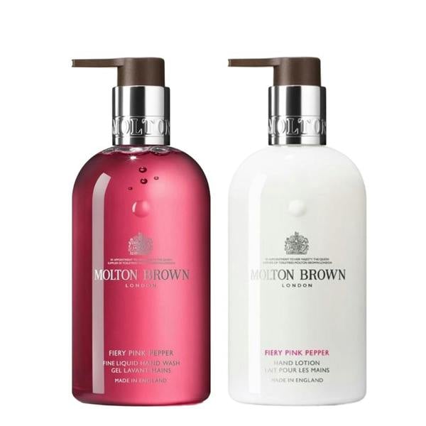 Molton Brown Molton Brown Fiery Pink Pepper Fine Liquid Hand Wash 300ml & Hand Lotion 300ml Duo Duo