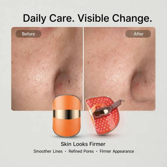 TOUCHBeauty LED Face Mask with Red Blue Yellow Light Therapy