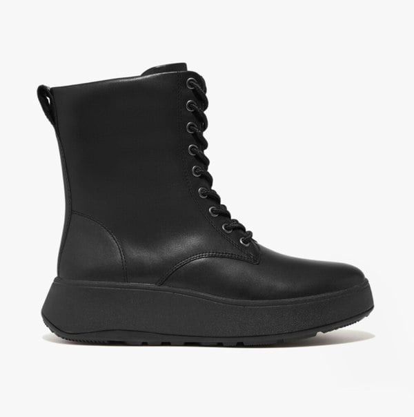 FitFlop F-MODE FLATFORM Womens Ankle Boots All Black