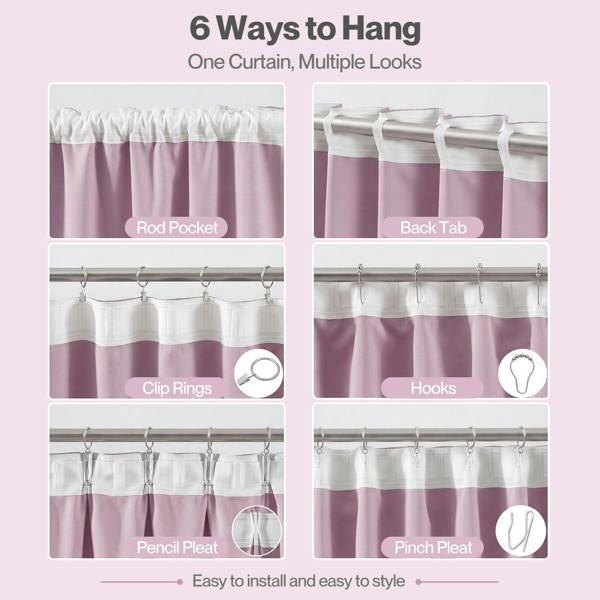 Marlow Pink Pom Pom Curtains for Nursery & Baby Girls Room 46"x54"  2 Panels