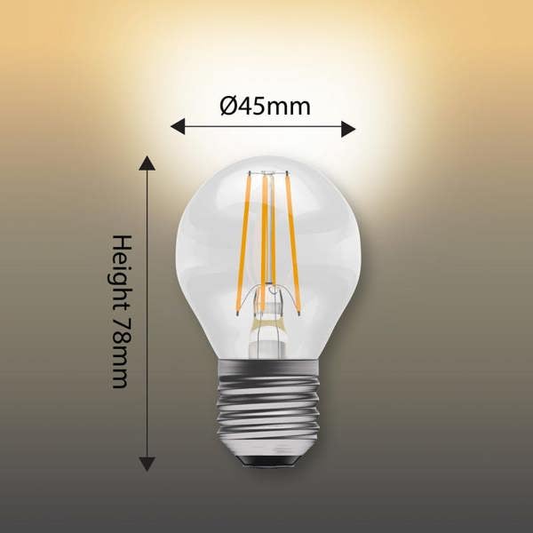 BELL Lighting Dimmable E27 LED Filament Golf Ball 4.7W Light Bulb
