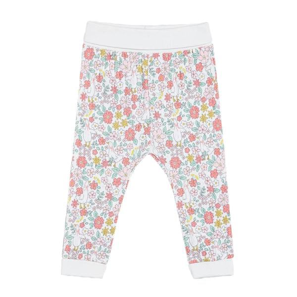 Mini Cuddles Baby Girls 3pk Floral Printed & Solid Leggings, Multicolour