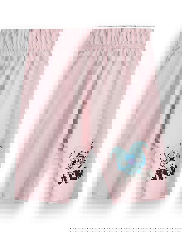 Disney Girls Multicoloured Stitch Character T-Shirt and Shorts Set