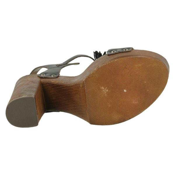 Savannah Ladies Savannah High Platform Wood Clog T-Bar Sandal