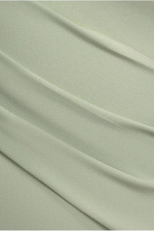 Goddiva Plus Bardot Pleated Midi Dress- Sage Green by Goddiva Plus