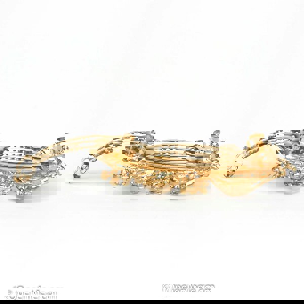 bow hair clip in gold open