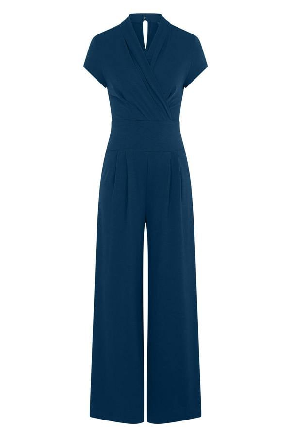 HotSquash Wide Leg Jumpsuit with Cap Sleeves