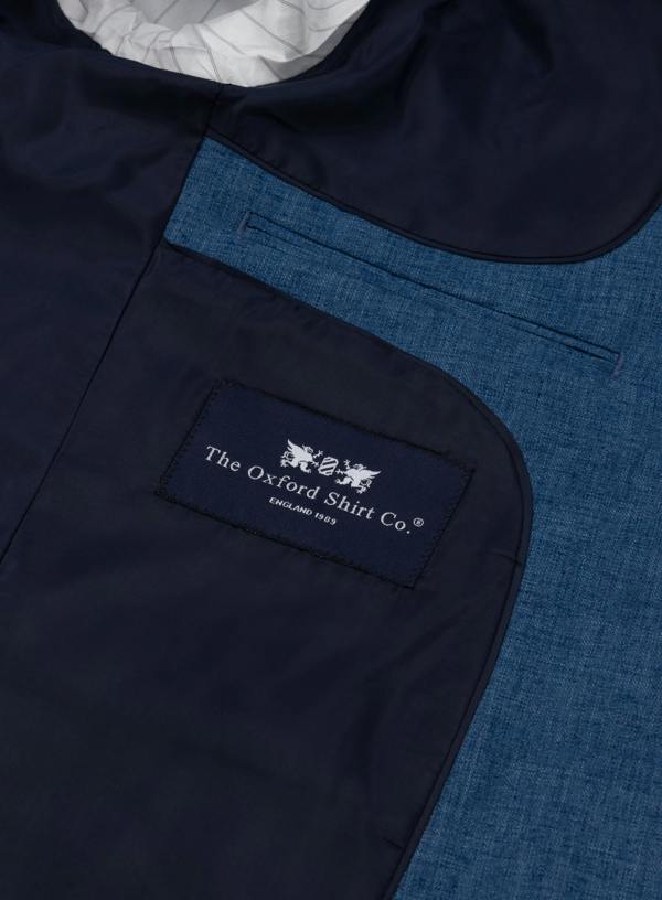 Cotton Linen Blazer - Blue