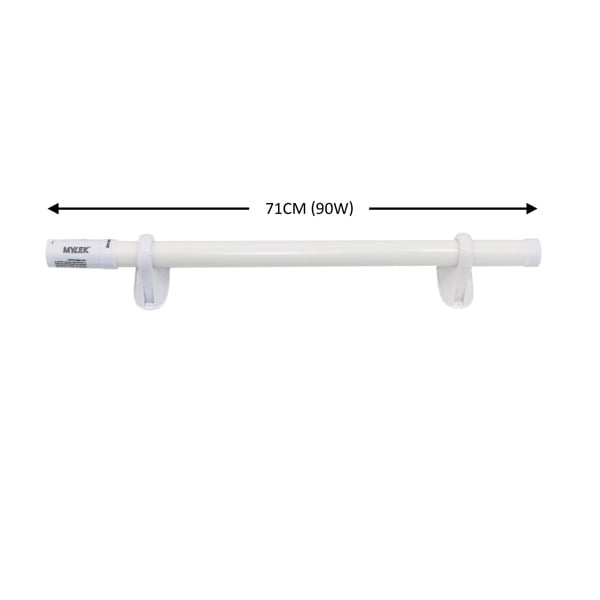 Mylek Tubular Heater 90W 710mm Low Energy Tube Built in Thermostat And Mounting Brackets Greenhouse, Garage, Caravan