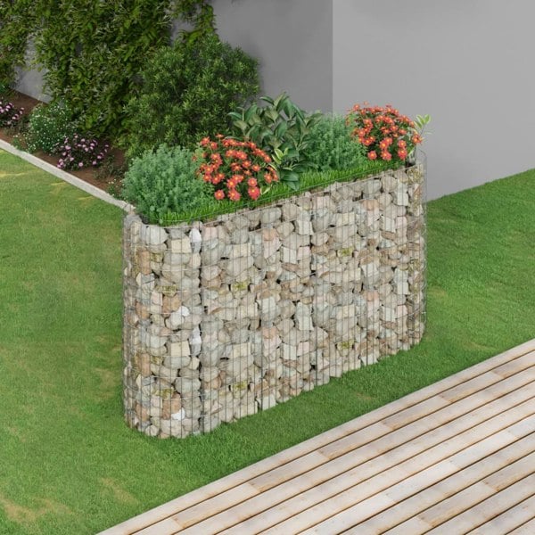 Berkfield Gabion Raised Bed Galvanised Iron 190x50x100 cm