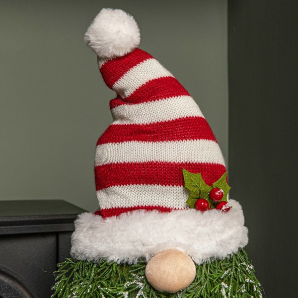Samuel Alexander 76cm Red and White Christmas Tree Standing Gonk with Striped Hat and Extendable Legs
