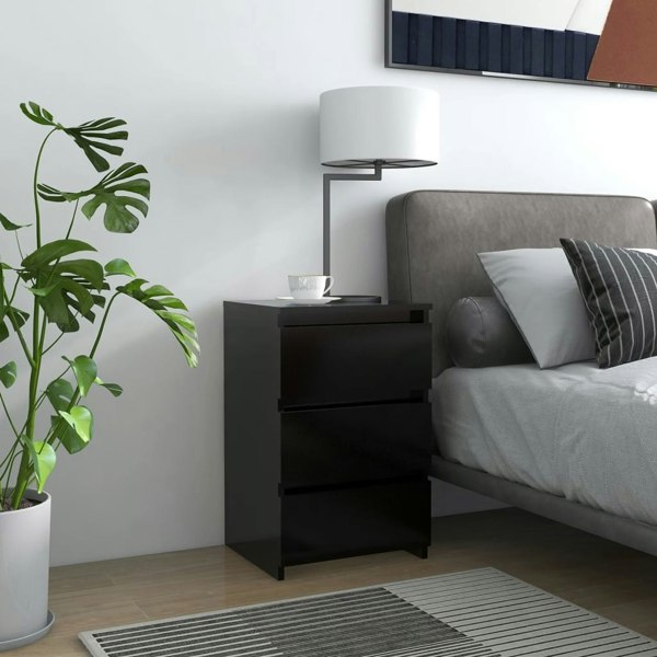 Berkfield Bed Cabinet Black 40x35x62.5 cm Engineered Wood