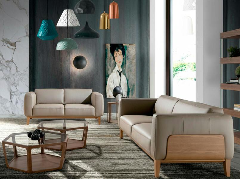 Angel Cerdá Mink leather sofa 6028/6029