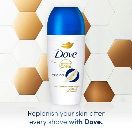Dove Roll On Deo Go Fresh Original 72H Lasting Women's Anti-Perspirant 50ml, 6pk