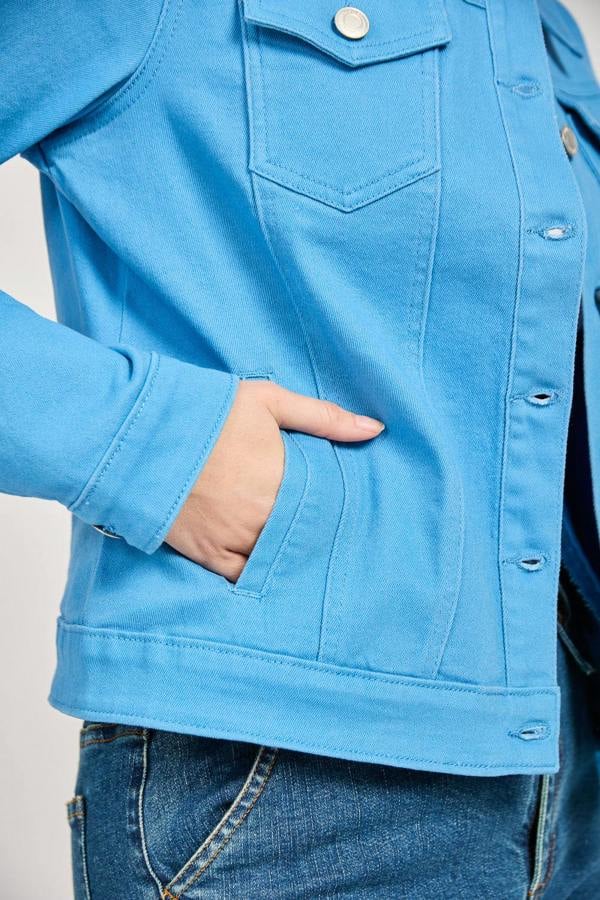 Mudflower Coloured Denim Jacket