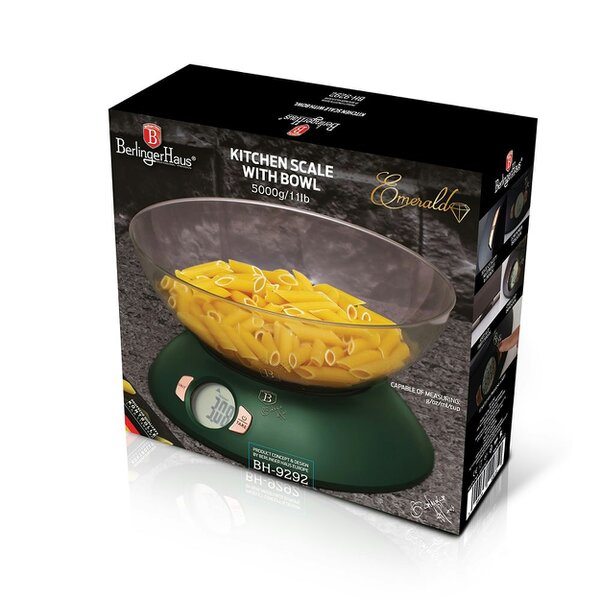 Berlinger Haus Kitchen Scale with a Bowl Berlinger Haus BH-9292 Emerald Collection