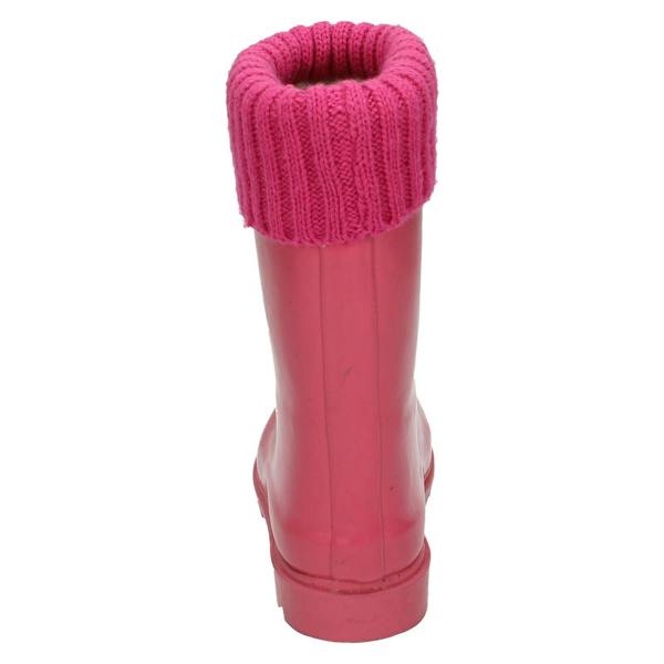 Spot On Girls Spot On Knitted Collar Wellington Boots