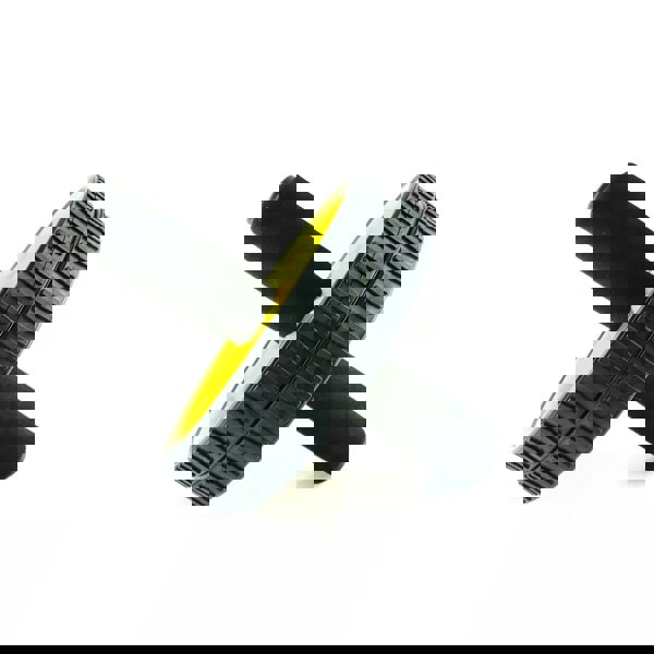 Bourgini Foam Handle Ab Roller Core Strength Fitness Workout Black and Yellow