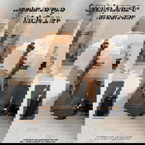 Skylos 2 Step Dog Ramp Pet Stairs for Small Dogs Bed Sofa Foam Non-Slip Washable