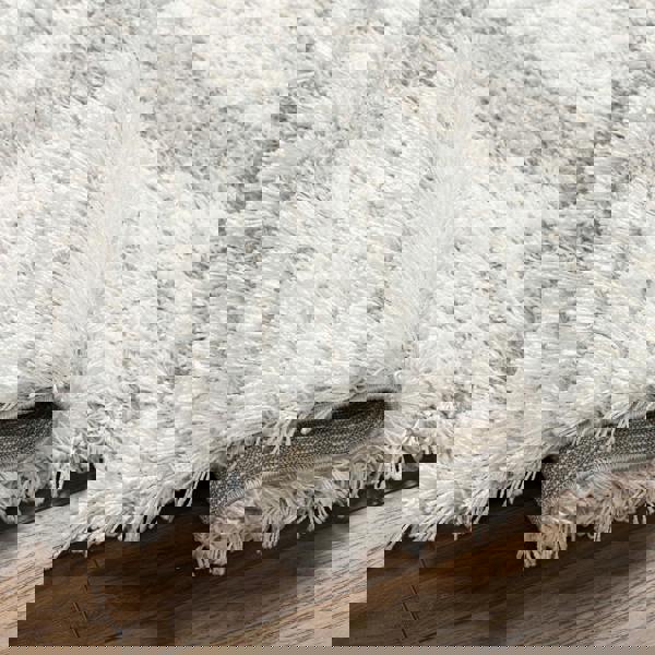 Livabliss Urban Shag-Modern Grey White Soft Plush Pile Rug