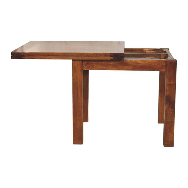Artisan Furniture Solid Wood Chestnut Butterfly Dining Table