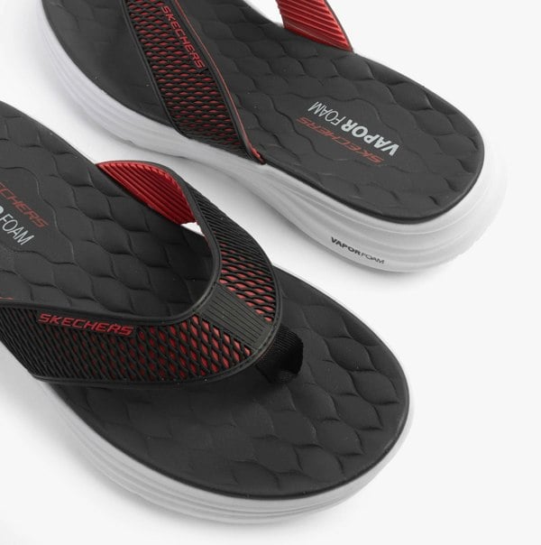 Skechers VAPOR FOAM SANDAL - SAYTO Mens Sandals Black/Red