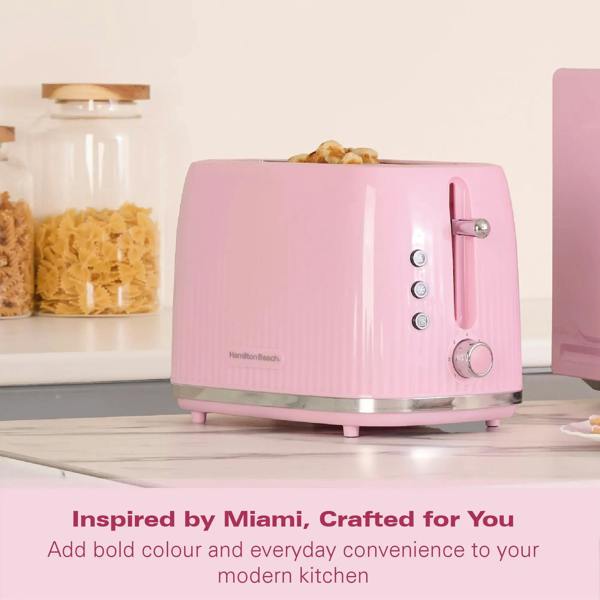 Hamilton Beach Miami 2 Slice Toaster Flamingo Pink
