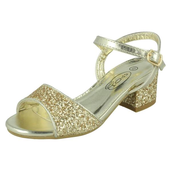 Spot On Girls Spot On Mid Block Heel Sandals H1114