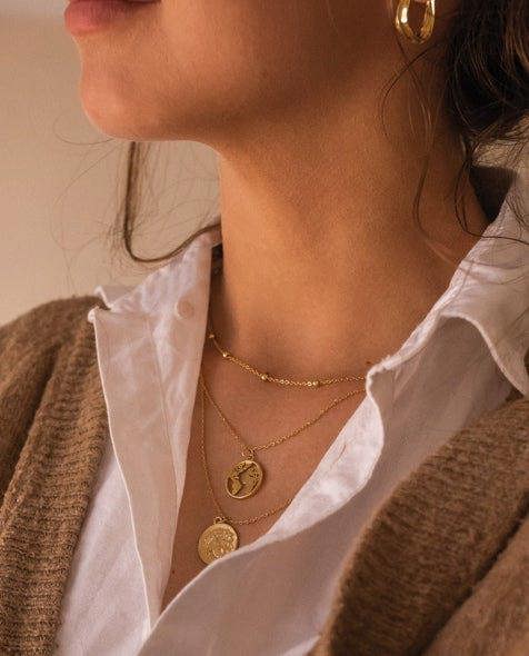 Dainty 14K Gold Bead Choker Necklace - Necklaces - Elk & Bloom