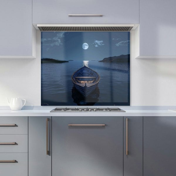 Warren Reed - Designer Moonlit Serenity on Quiet Waters Kitchen Splashback