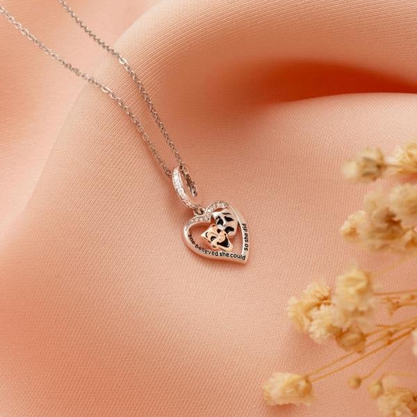 Parus Home Silver Theatre Mask Necklace Drama Actress Pendant
