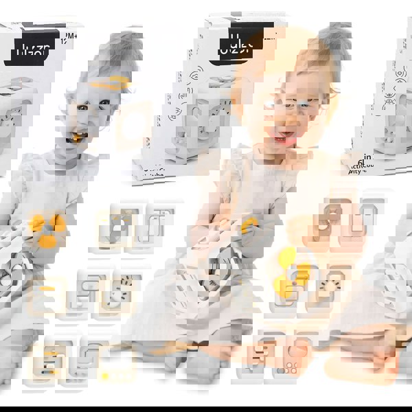 deAO Toys 6-in-1 Activity Cube Toy-Montessori Sensory Learning Cube