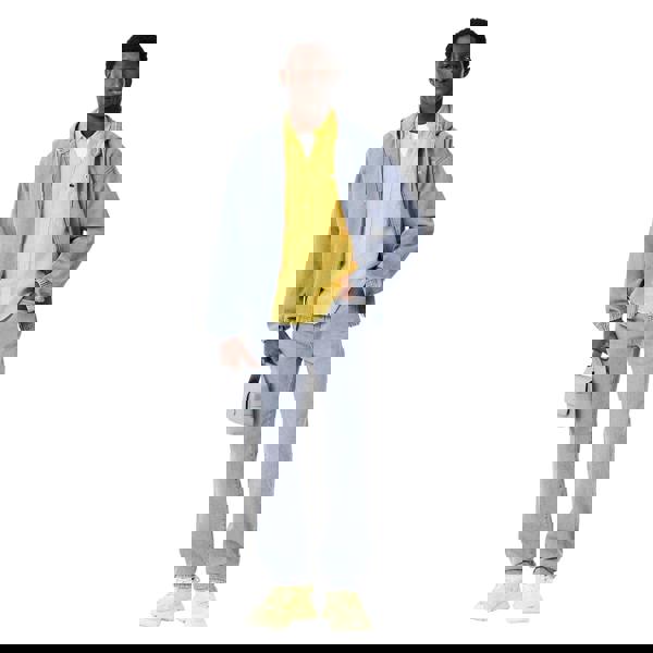 Lacoste Mens Linen Regular Shirt - Yellow - 