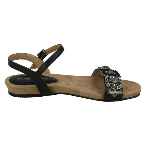 Leather Collection Ladies Leather Collection Flat Mule Sandals