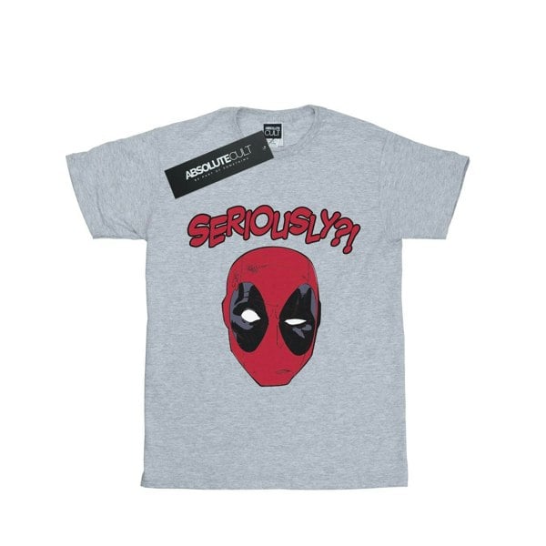 Deadpool Mens Seriously Cotton T-Shirt - Sports Grey