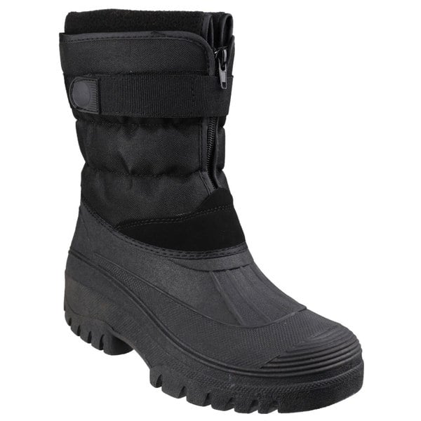 Cotswold Chase Touch Fastening and Zip up Winter Women's Boots in Black