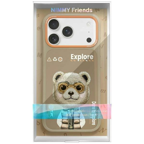 Nimmy Friends Nimmy Cool & Cute 2.0 Bear Case with MagSafe for iPhone 17 Pro 6.3" Brown Orange - N-KMLL-IP17-PRO-011-B