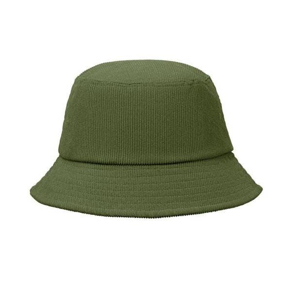 MidOcean Scoop Plain Corduroy Bucket Hat - Army Green - 