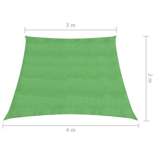 Berkfield Sunshade Sail 160 g/m�__ Light Green 3/4x2 m HDPE