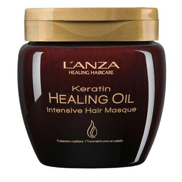 L'Anza Keratin Healing Oil Intensive Hair Masque 210ml + Denman DC11 Distribution Comb