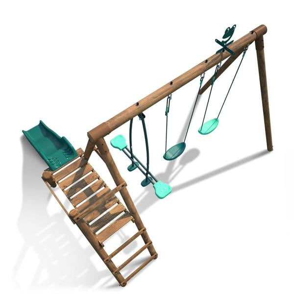 Soulet Figue Wooden Swing Set with Slide