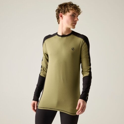 Dare 2B Mens Exchange III Base Layer Set - Black/Martini Olive