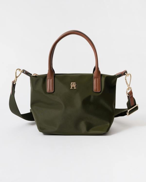 Front of Tommy Hilfiger Popette Womens Mini Tote Bag - Green