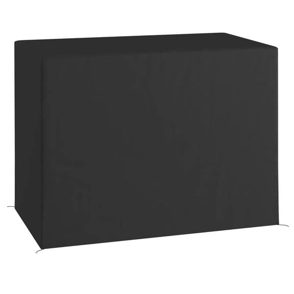 Dark grey 3-seat outdoor garden swing chair protective cover with full top panel