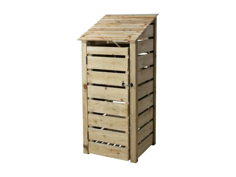 Arbor Garden Solutions Slatted Wooden Log Store With Door W-79cm, H-126cm or 180cm, D-88cm